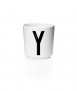 Glass letter Y