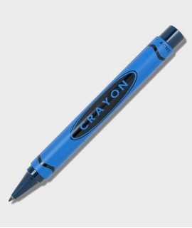 Chrome Crayon Roll, Blue