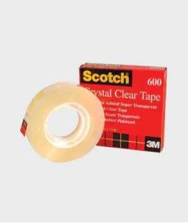 Cinta adhesiva Crystal Clear Tape 600. Mida: 19 mm x 33 m. Rotlle de 33 m. Acabat setinat. 