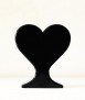 Full Heart Vase, Black