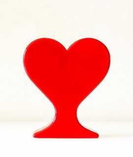 Whole Heart Vase, Red