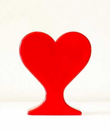 Whole Heart Vase, Red