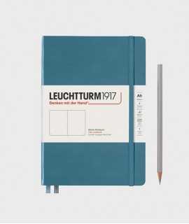 Medium A5 notebook. Blue hardcover. Smooth finish