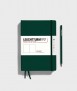 Medium A5 notebook. Green hardcover. Smooth finish