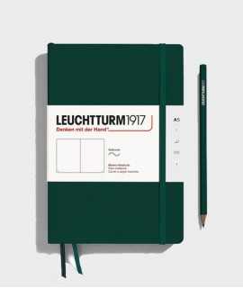 Medium A5 notebook. Green soft lid. Smooth finish