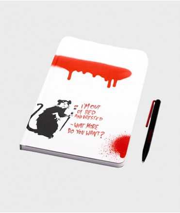 Set Bansky libreta A5 + Grafeex, Rojo