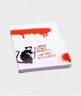 Banksy Out of bed rat notebook, A5
