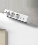 Kit amb 3 bases d'endoll i 2 connectors Simon 400, Blanc