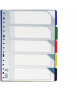 Separador de plástico transparente, folio. 10 posiciones