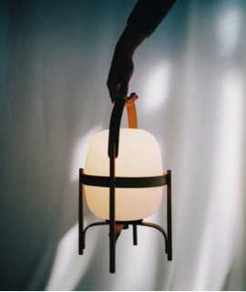 Glass Battery Basket Light