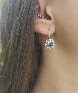 Pendientes gancho Palau de la Música, Azul
