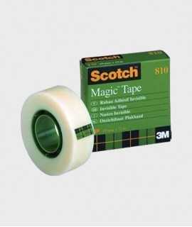 Scotch Magic Tape 810 Invisible Adhesive Tape. Size: 19mmx33m.