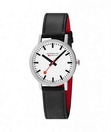 Mondaine SBB Classic watch, 40 mm. Vegan leather