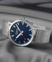 Reloj Mondaine SBB Classic, 40 mm. Malla. Azul