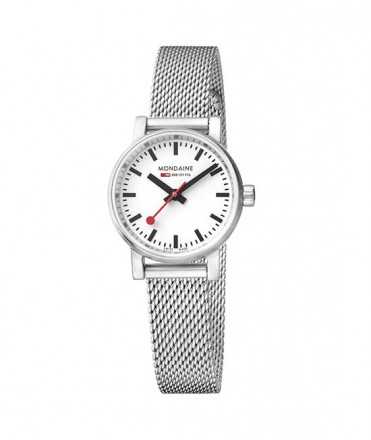 Mondaine SBB Evo2 Small Watch, 26 mm. Mesh