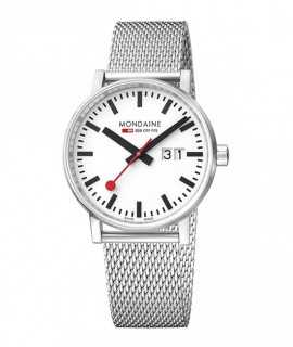 Mondaine SBB Evo2 watch, 40 mm. Mesh