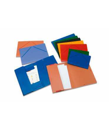 Carpeta amb solapes, negre. Mida foli. 5 unitats