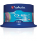 CD Verbatim imprimible 700MB, 74 minutos. 50 unidades.