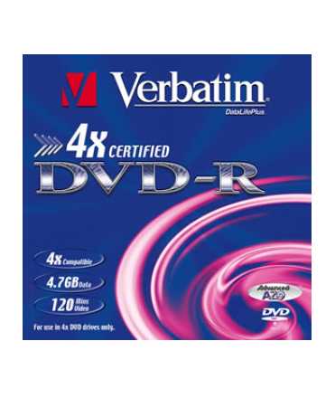 DVD-R Verbatim. Capacitat: 8,5 GB