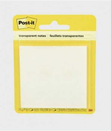 Bloc de notes transparent Post-it, 73x73mm.