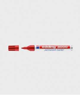 Permanent marker Edding 3000, 3 mm. Red