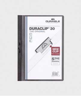 Dossier amb clip Duraclip, llom 6 mm. Color negre