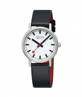 Mondaine SBB Classic watch, 36 mm. Vegan leather