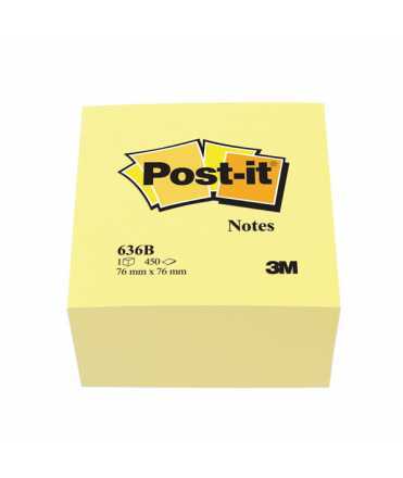 Bloc de notas adhesivas Post-it. Medidas: 7,6x7,6 cm. 450 hojas.