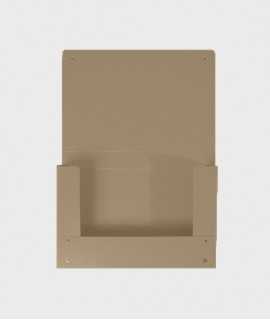 Detachable project folder made of recycled cardboard. Folio size, spine 5 cm.