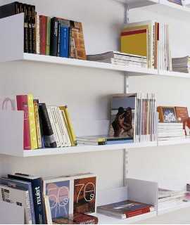 Kato E librería de pared 6 estantes blanca diseño moderno casa oficina