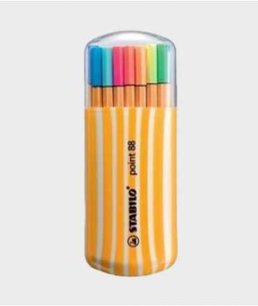Rotuladores Stabilo Point 88, 0,4 mm. 20 uds