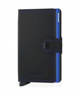 Matte Secrid Miniwallet Card, Black and Blue