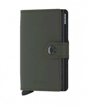 Tarjetero Secrid Miniwallet Matte, Verde y negro
