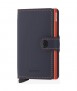Tarjetero Secrid Miniwallet Matte, Azul oscuro y naranja