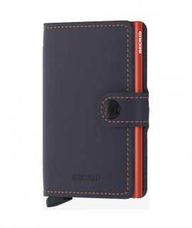 Tarjetero Secrid Miniwallet Matte, Azul oscuro y naranja