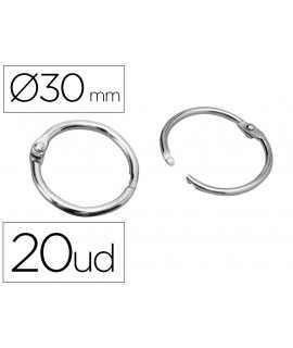 Nickel plated liderpapel hinge ring n.2 diameter 30 mm box of 20 units