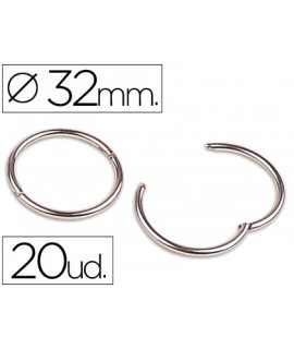 Nickel plated liderpapel hinge ring n.3 diameter 35 mm box of 20 units
