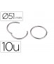 Nickel plated liderpapel hinge ring n.5 diameter 51 mm box of 10 units