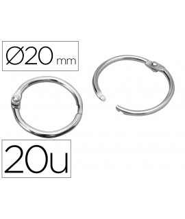 Nickel plated liderpapel hinge ring n.1 diameter 20 mm box of 20 units