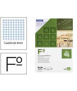 Exam pad liderpapel box 4mm folio 40 sheets 60g/m2