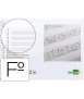 Music pad liderpapel staff 3mm landscape folio 20 sheets 100g/m2
