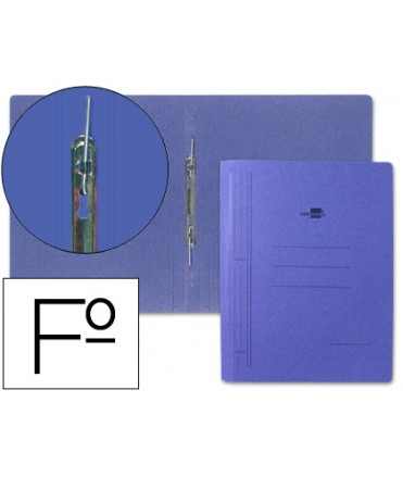 Carpeta gusanillo liderpapel folio carton azul