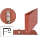 Carpeta de 2 anillas 25mm redondas liderpapel folio apaisado carton cuero