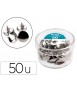 Nickel plated liderpapel pin box of 50 units