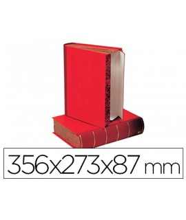 Caja transferencia liderpapel lomo libro de 80 mm color rojo356x273x87 mm