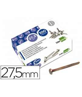Nickel liderpapel plated binders n.6 27.5 mm box of 100 units