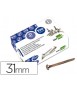 Nickel-plated liderpapel binders n.7 31 mm box of 100 units
