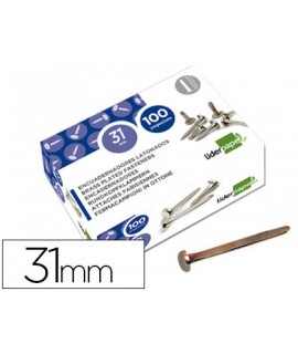 Encuadernadores liderpapel niquelados n.4 22 mm caja de 100 unidades