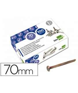 Nickel-plated liderpapel binders n.12 70 mm box of 100 units