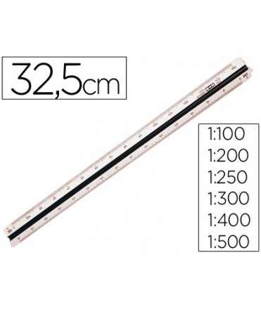 Escala m+r 1632.20 1:100-200-250-300-400-500 30 cm estuche rigido color